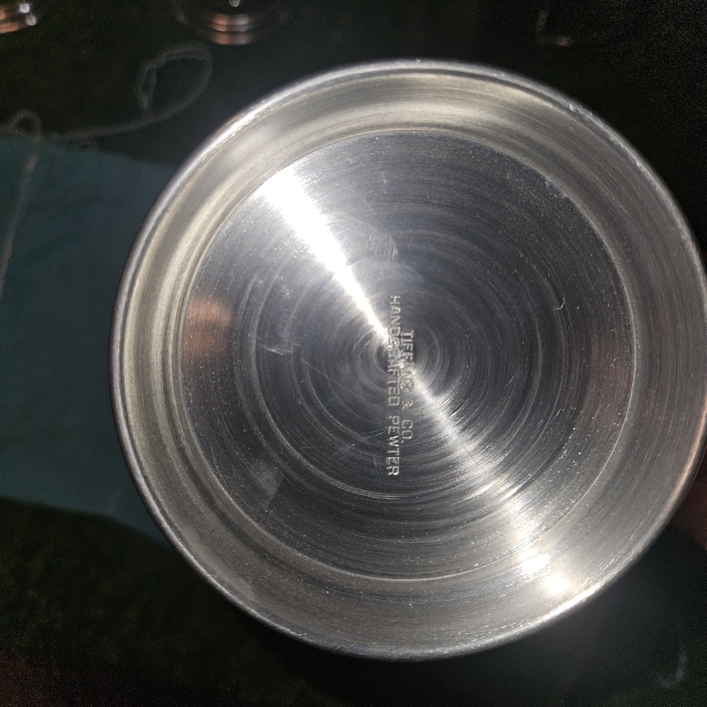 Tiffany & Co Handcrafted Pewter Mugs Set of 4 - Picture 3 of 4